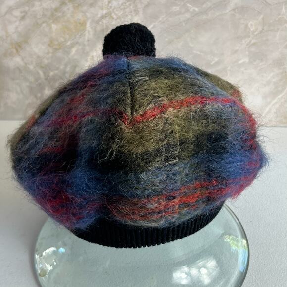 The Jacobite Tartan Mohair/ Wool Blend Beret Hat Woven In Scotland - Picture 8 of 12